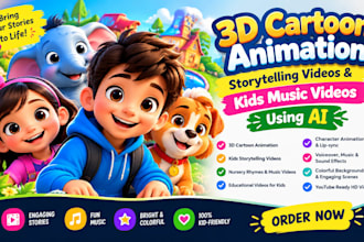 create 3d ai cartoon video animation for youtube