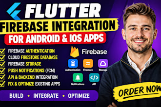 do flutter firebase integration for android and ios