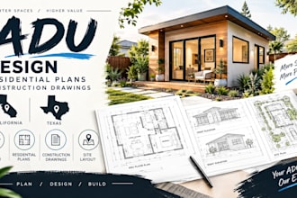 create california texas adu design residential plans construction drawings