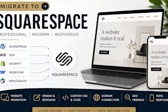 migrate wordpress wix shopify webflow prestashop to squarespace