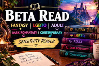 beta read fantasy lgbtq adult dark romantasy contemporary sensitivity reader