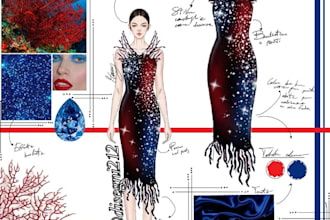 draw custom fashion illustrations