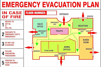 design fire evacuation plans emergency exit maps and escape route signs
