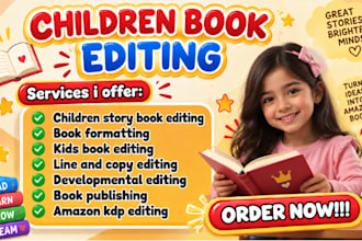 edit children story book editing, picture book, kids book, children book format