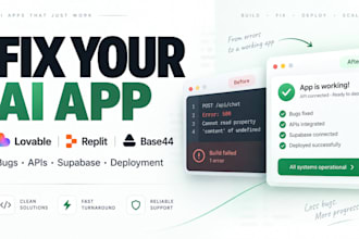 fix lovable and replit app bugs, supabase auth and API errors