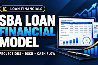 build sba loan financial projections, dscr, cash flow and lender ready models