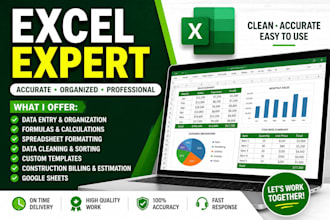 create, format and customize excel spreadsheets