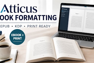 format your book in atticus for KDP and print