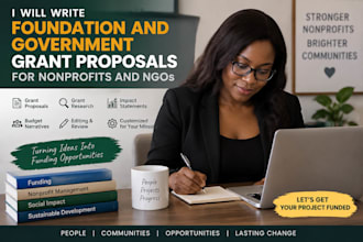 write foundation grant government grant proposals for nonprofits, ngos, charity