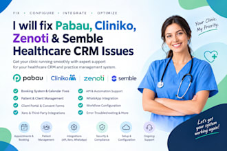 fix pabau, cliniko, zenoti and semble healthcare CRM issues