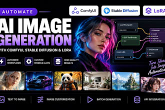 automate ai image generation with comfyui, stable diffusion and lora