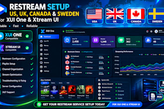 setup US, UK, sweden restream services suitable for xtream ui and xui one