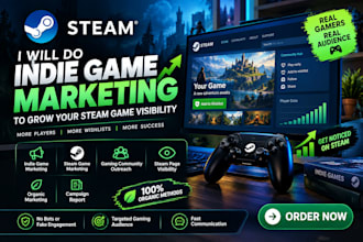do indie game marketing to grow your steam game visibility