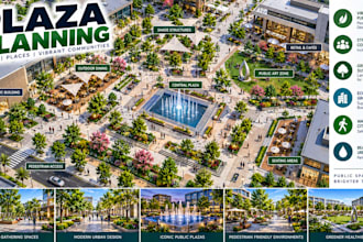 create plaza planning layouts public space development site concepts