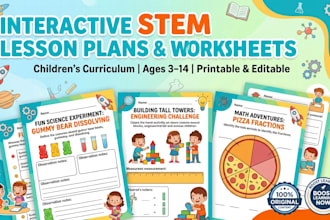 develop engaging stem  children curriculum lesson plans and worksheets