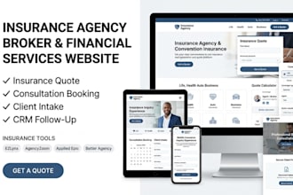build an insurance, broker, agency and financial services website