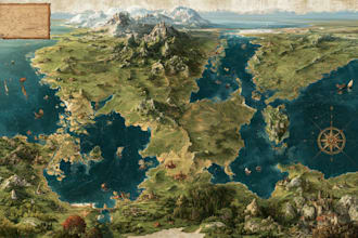 fantasy map illustration for map