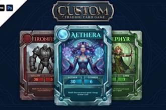 do card game design card illustration playing card game art tcg or tarot cards