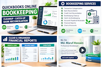 do quickbooks online bookkeeping clean up catch up recon