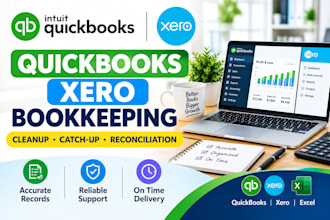 do quickbooks online bookkeeping clean up catch up recon