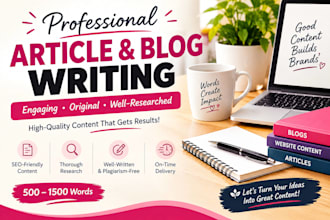 write engaging blog posts and articles for your website