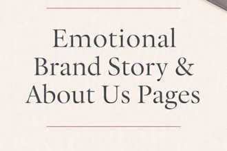 write emotional brand story and about us page