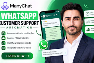 automate whatsapp customer support with manychat