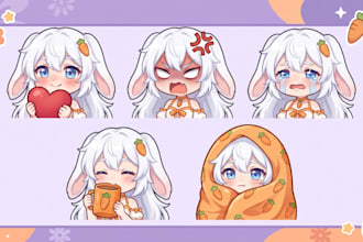 create cute custom vtuber emotes