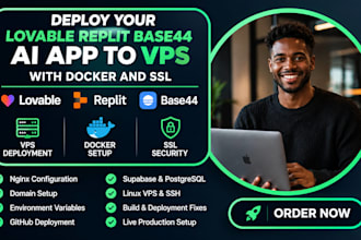 vps with docker SSL deploy your lovable replit base44 ai app SSL https