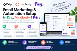set up drip campaigns, mindbody and privy email marketing automation