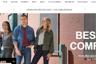 design a modern clothing fashion website  jeans ecommerce store streetwear store