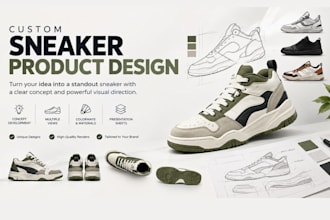 design custom sneaker concept for your brand or product
