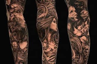 create dark tattoo art