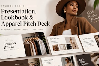 create a fashion brandbook portfolio presentation or lookbook pitch deck design