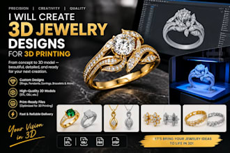 create 3d jewelry designs for 3d printing