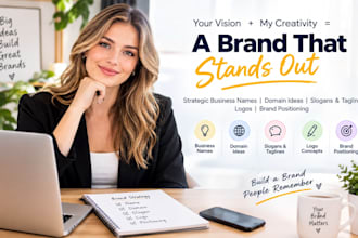 craft winning domain name company slogan business logo tagline brand positioning
