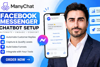 set up a manychat facebook messenger chatbot