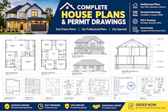 create complete house plans and permit drawings
