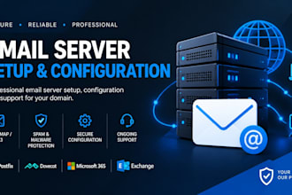 setup and configure a secure professional email server for your domain