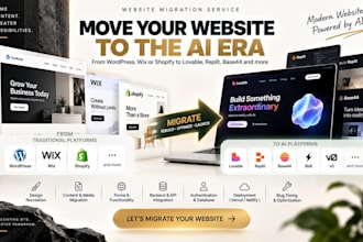 migrate your wordpress, wix and shopify website to lovable replit and base44