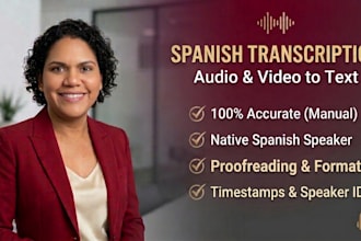 transcribe audio and video in spanish accurately