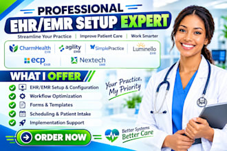 setup charmhealth ehr agility emr simple practice luminello ecp ehr nextech emr