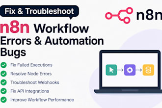 fix n8n workflow errors, automation bugs and failed executions