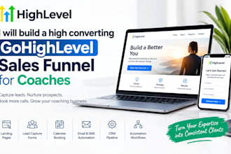 build a high converting gohighlevel sales funnel for coaches
