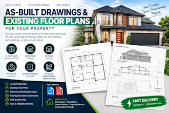 create as built drawings and existing floor plans for your property