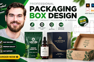 do packaging box design, product packaging, custom box and packaging design