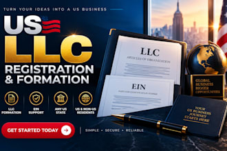 do US llc registration, llc formation ein non US residents company formation