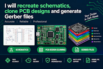 recreate schematics, clone pcb designs and generate gerber files