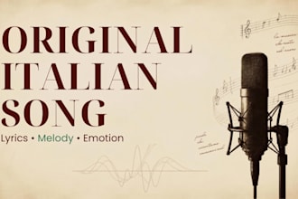 write an original italian song with lyrics and melody