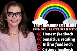 be your lgbtq romance beta and sensitivity reader for honest feedback